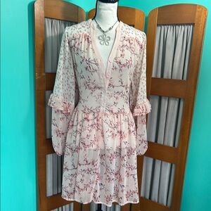 Ophelia Roe pink floral babydoll dress